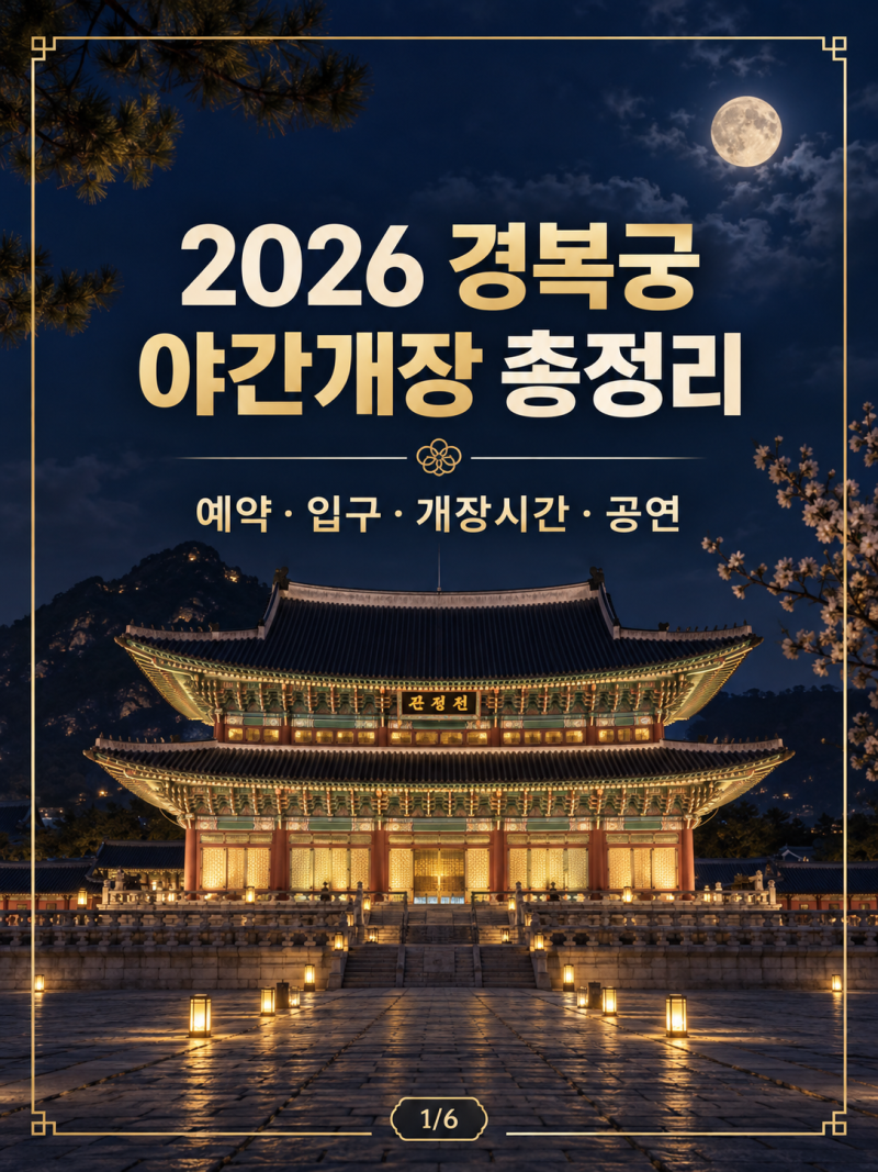 경복궁 야간개장 예약·예매 총정리｜입구, 개장시간, 공연 일정까지