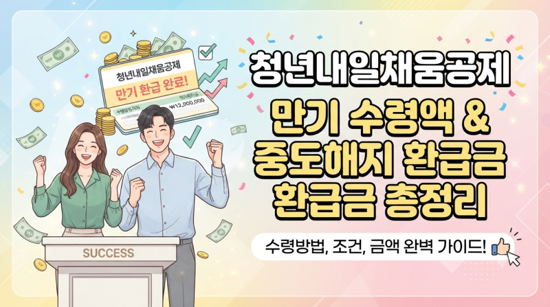 청년내일채움공제 만기 수령액 계산부터 중도해지 환급금 조건까지 총정리