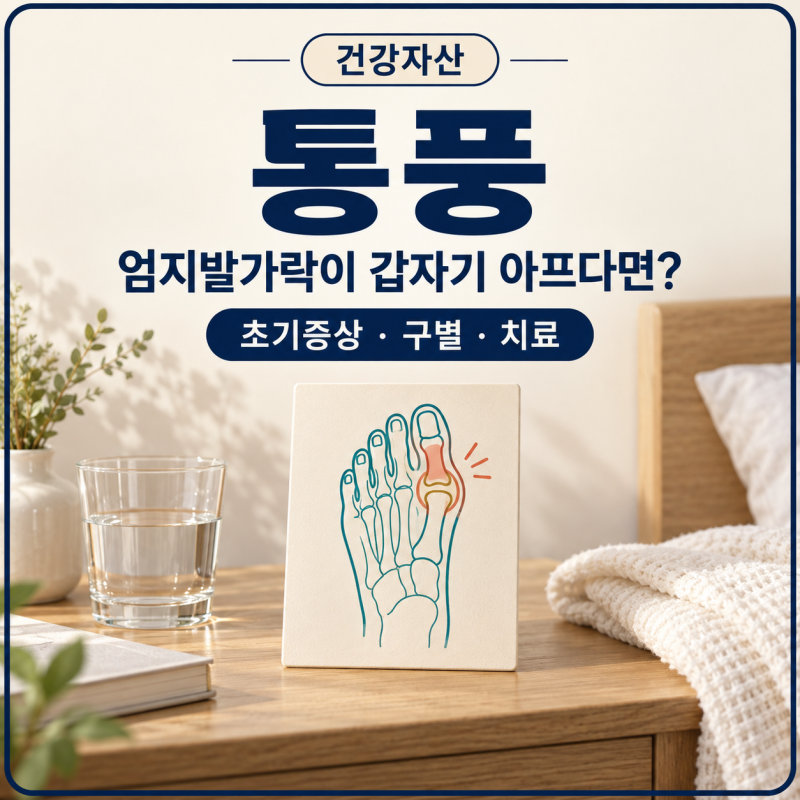 이불만 스쳐도 아픈 엄지 발가락, 통풍 초기증상 확인법