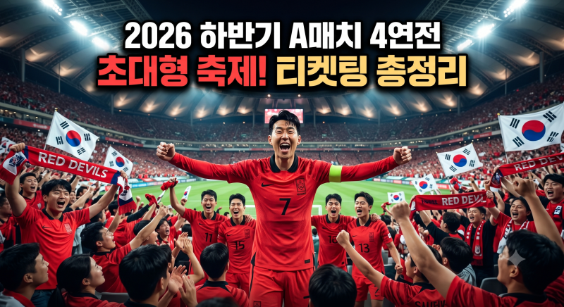 2026년 하반기 축구 국가대표 A매치 4연전 일정 & 티켓 예매 일정 총정리 (PlayKFA 피켓팅 완벽 대....