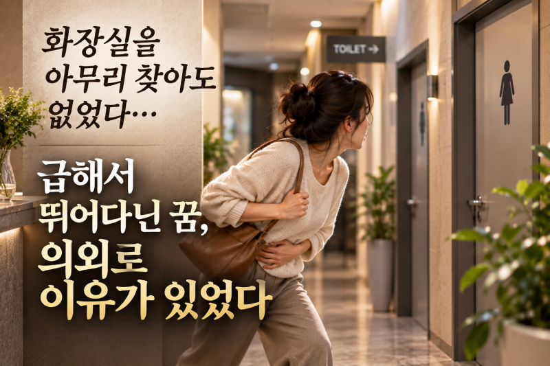 화장실을 아무리 찾아도 없었다… 급해서 뛰어다닌 꿈, 의외로 이유가 있었다