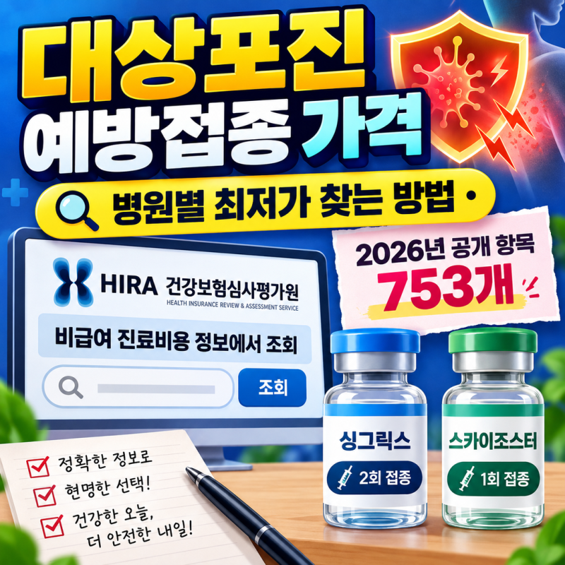 대상포진 예방접종 가격 | 병원별 최저가 찾는 방법