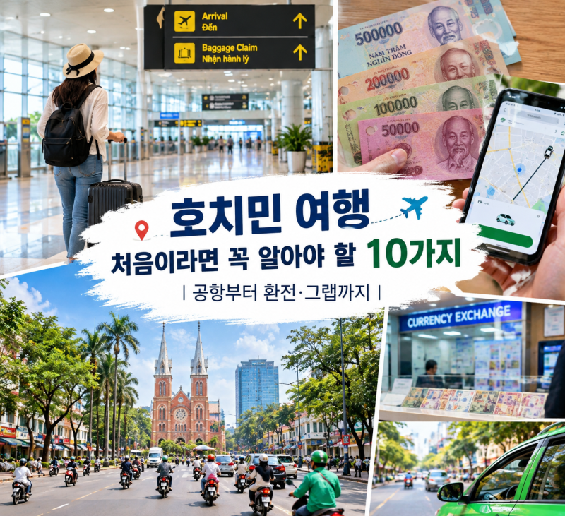 베트남 호치민 여행 처음이라면 꼭 알아야 할 10가지:공항 환전·그랩 꿀팁