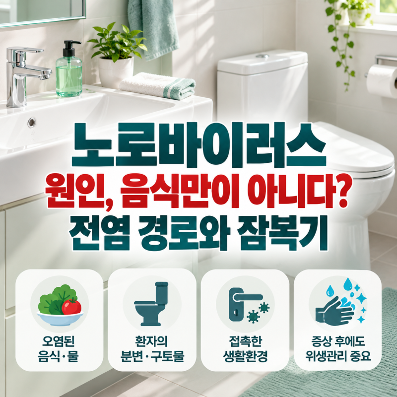 노로바이러스 증상·잠복기 12~48시간, 전염기간은?