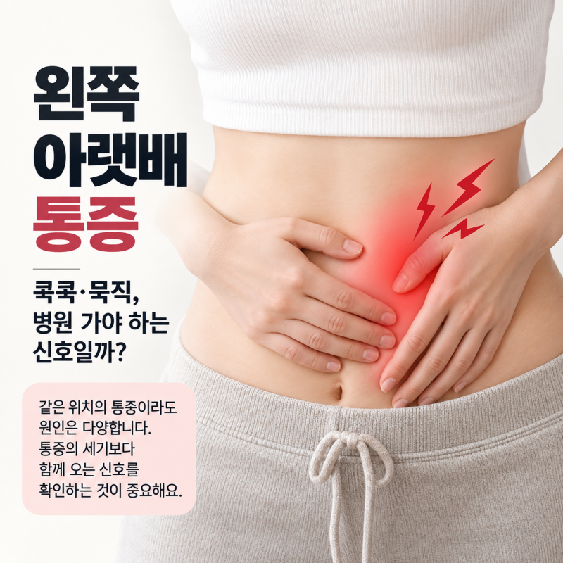 왼쪽 아랫배 통증 콕콕 묵직 병원 가야 하는 신호