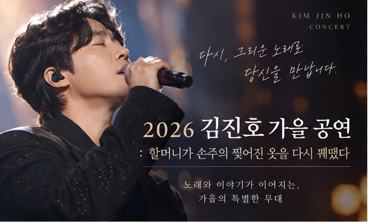 김진호 가을 공연 2026｜1년 9개월 만에 돌아온 단독 무대, 오늘 오후 7시 티켓 오픈