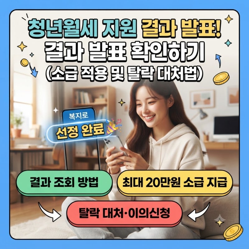 복지로 청년 월세 결과 발표 확인하기 (소급 적용 및 탈락 대처법)