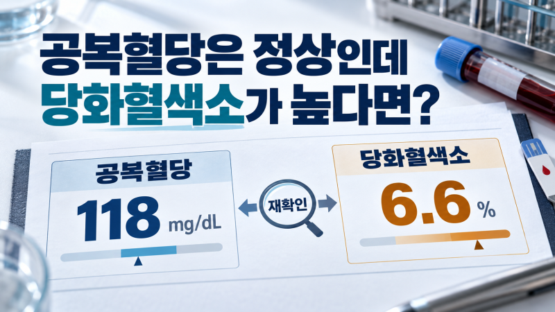 공복혈당은 정상인데 당화혈색소가 높다면? 당뇨 검사 결과가 다를 때 보는 법