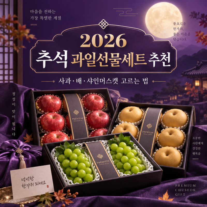 2026 추석 과일선물세트 선택법 추천｜사과·배·샤인머스캣 가격대와 고르는 법