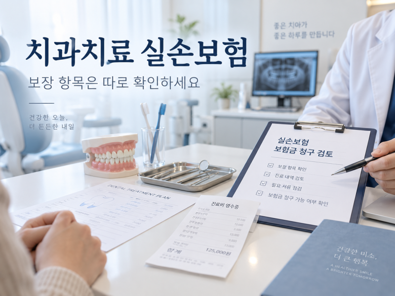 치과치료와 한방치료, 실손보험이 되는 항목은 따로 있습니다