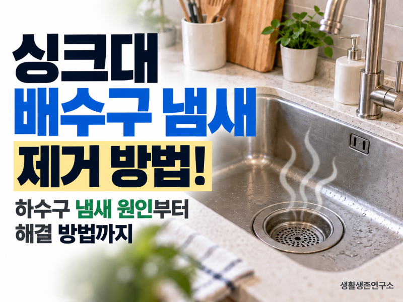싱크대 배수구 냄새 제거 방법! 하수구 냄새 원인부터 해결 방법까지