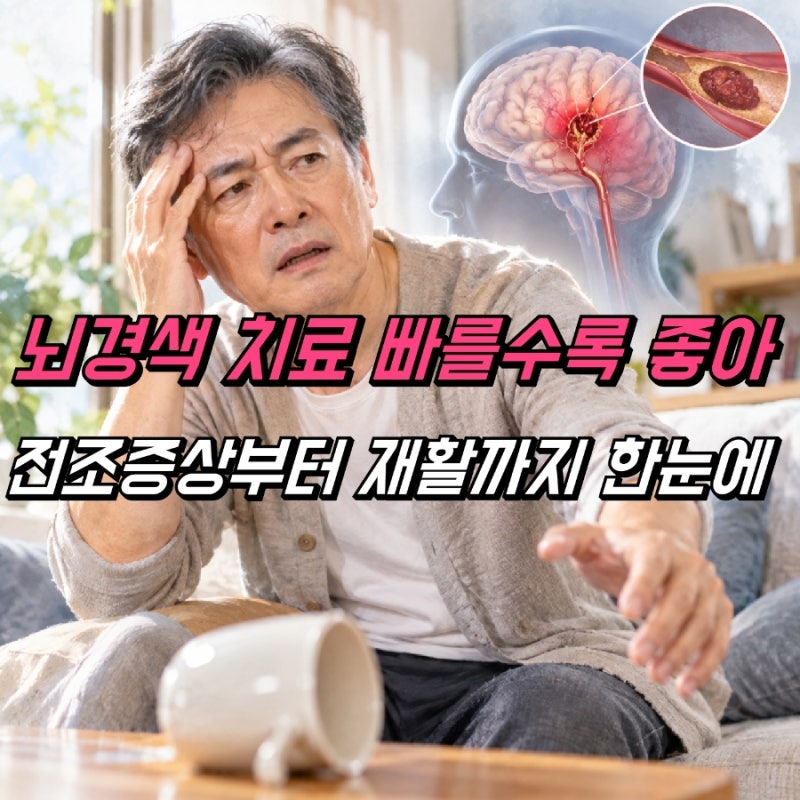급성 뇌경색 전조증상 초기 신호, 치료 후유증 재활