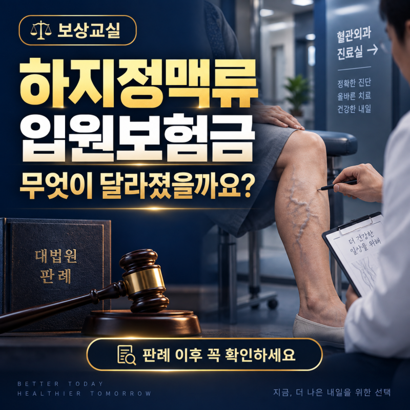 하지정맥류 입원보험금, 대법원 판결 후 무엇이 달라졌을까요
