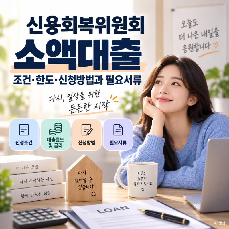 신용회복위원회 소액대출｜조건·한도·신청방법과 필요서류