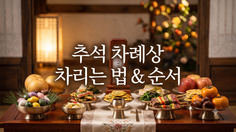 추석 차례상 차리는 법과 차례 지내는 순서 총정리