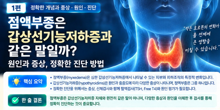 점액부종 왜 생길까 갑상선기능저하증에서 나타나는 변화와 진단