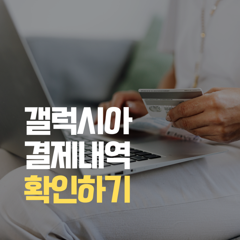 갤럭시아 결제내역 조회, 모르는 결제 사용처 확인하는 방법