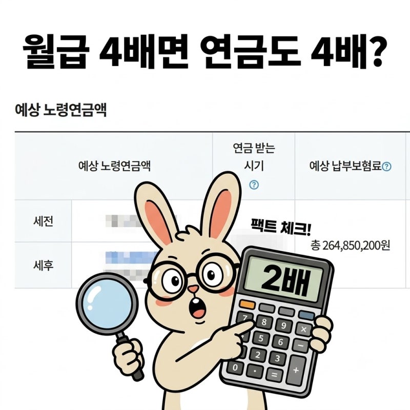 "월급 4배여도 연금은 2배?" 국민연금 수령액 계산의 진실