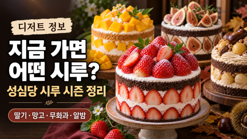 성심당 시루 1년 시즌 정리｜딸기·망고·무화과·알밤 언제 나올까