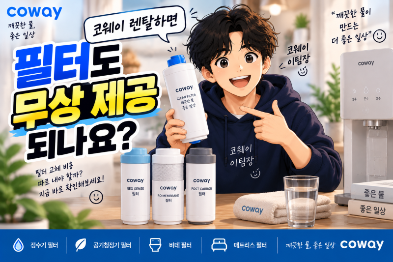 코웨이 렌탈 필터 무상 제공되나요? 셀프관리·방문관리 차이까지 정리
