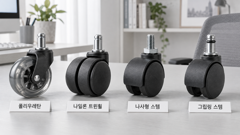 의자바퀴교체 가이드: 우레탄 캐스터 규격 확인부터 셀프 교체 방법까지