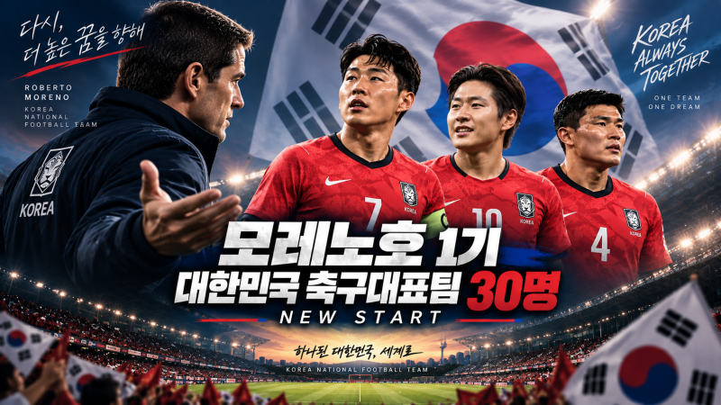 모레노호 1기 명단 발표｜김민수·박태준·김건희 첫 발탁, 손흥민·이강인과 새 출발