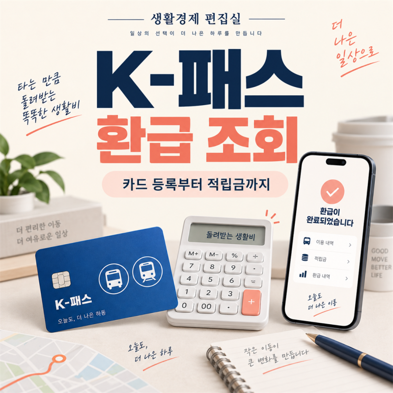 K-패스 환급 조회｜교통카드 등록부터 적립금 확인까지
