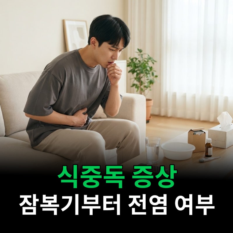 식중독 증상 잠복기부터 전염 여부까지