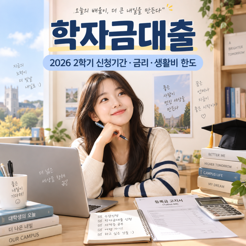 학자금대출 2026 2학기 신청기간·금리·생활비 한도 정리