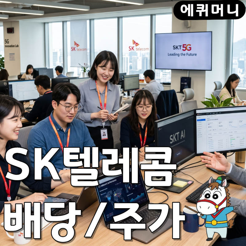 월 100만원 받으려면 몇 주 필요할까? SK텔레콤 주가 확인해보니