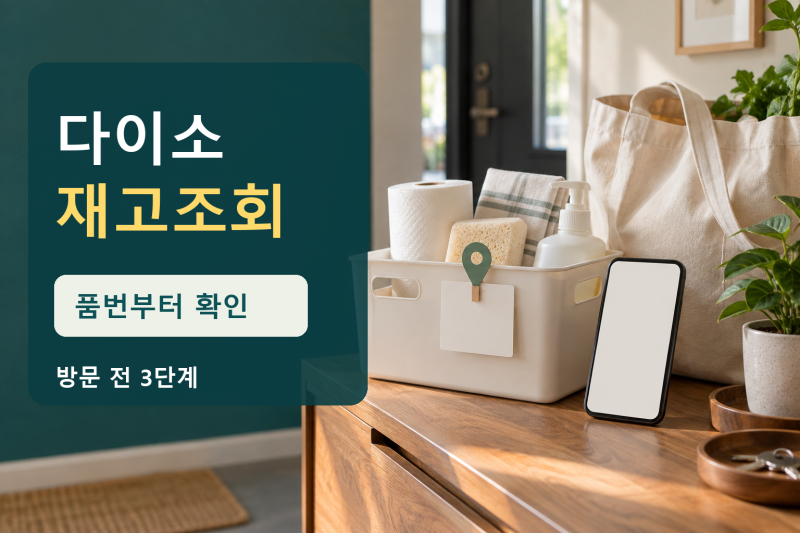 다이소 재고조회, 품번으로 가까운 매장부터 확인