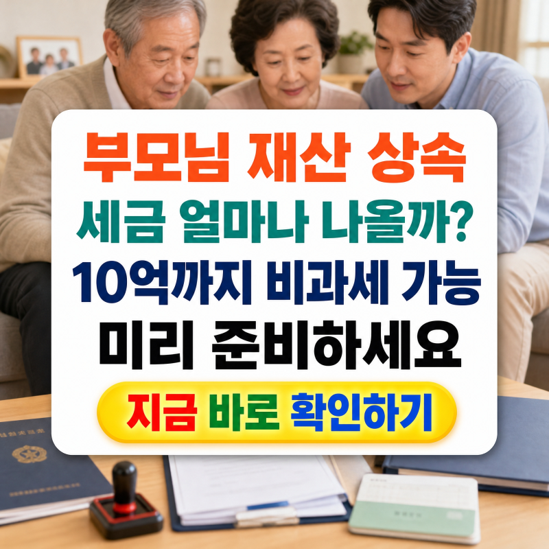 부모님 재산 5억이면 자녀 상속세는 얼마나 나올까요?