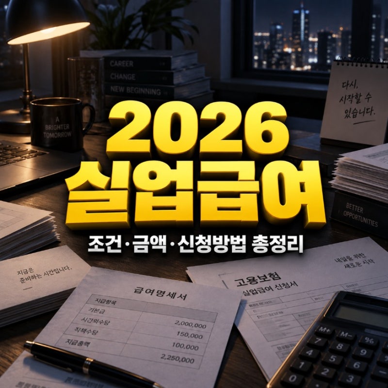 2026 실업급여 조건·금액·신청방법 총정리 — 하루 66,048원~68,100원, 나는 며칠 받나