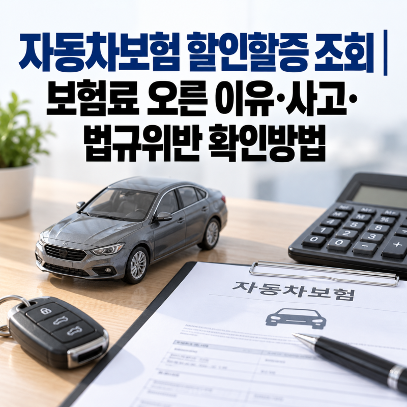 자동차보험 할인할증 조회｜보험료 오른 이유·사고·법규위반 확인방법