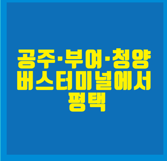 공주·부여·청양 버스터미널에서 평택버스터미널 삼흥고속 시외버스 시간표, 요금 및 실시....