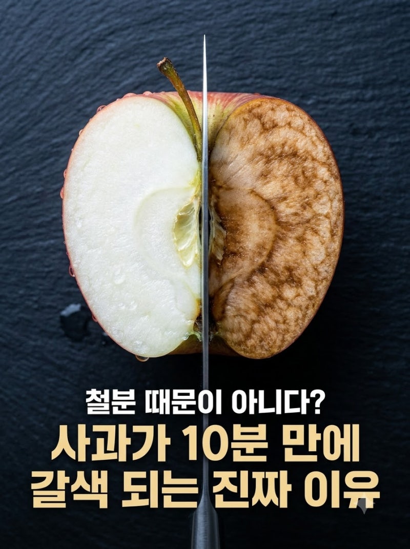 사과 갈변 현상을 소금물과 레몬즙이 막아주는 화학 메커니즘