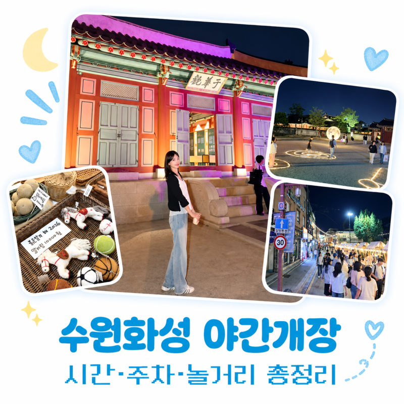 2026 수원화성 야간개장｜화성행궁 달빛화담 시간·입장료·주차 + 행궁동 야간데이트