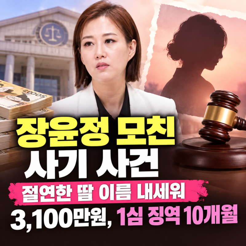 장윤정 모친 사기 사건｜절연한 딸 이름 내세워 3,100만원, 1심 징역 10개월
