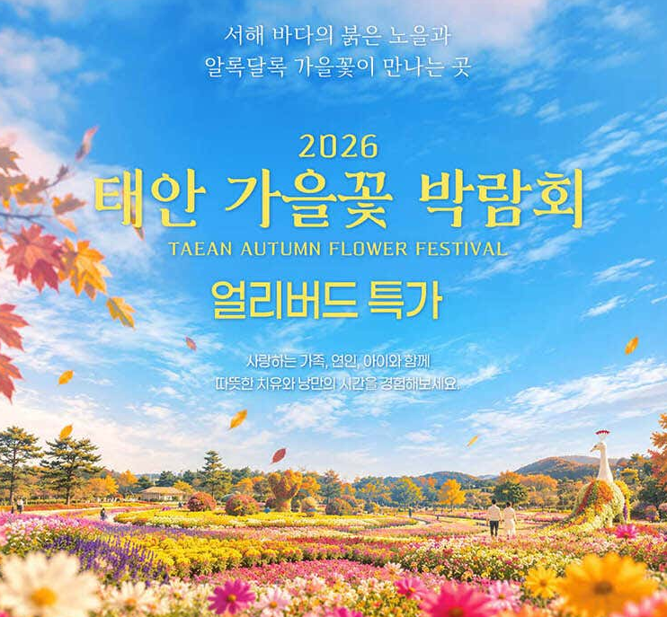 2026 태안 가을꽃박람회 일정·입장료·주차 총정리, 태안 가볼만한곳