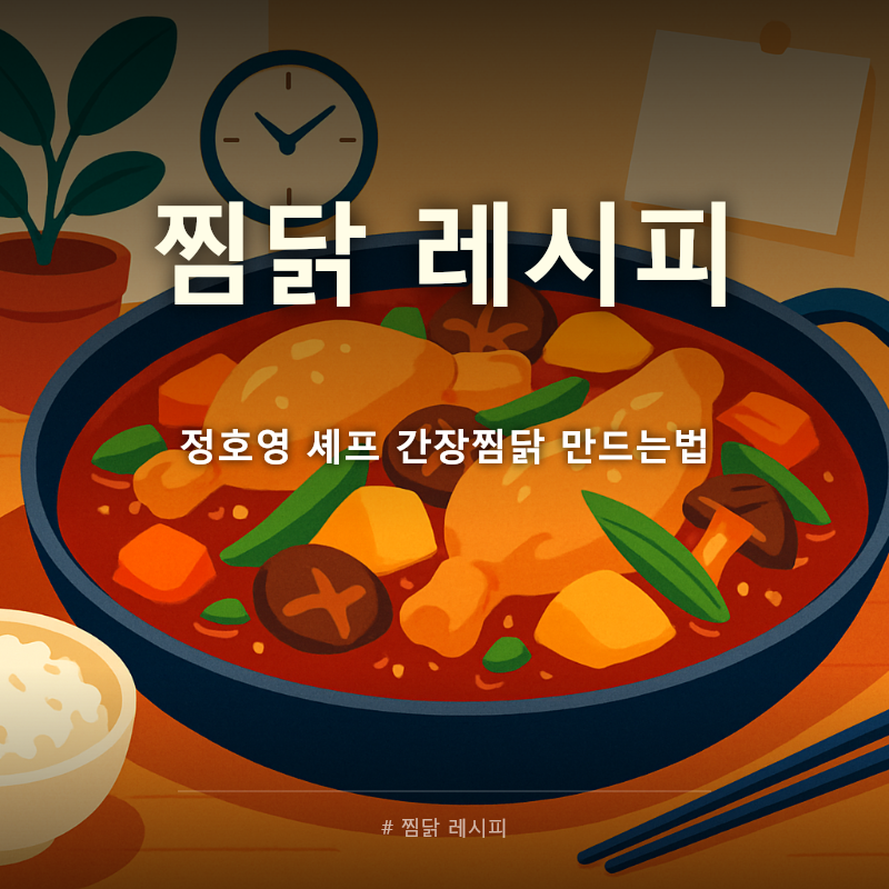 **찜닭 레시피 | 정호영 셰프 간장찜닭 만드는법**