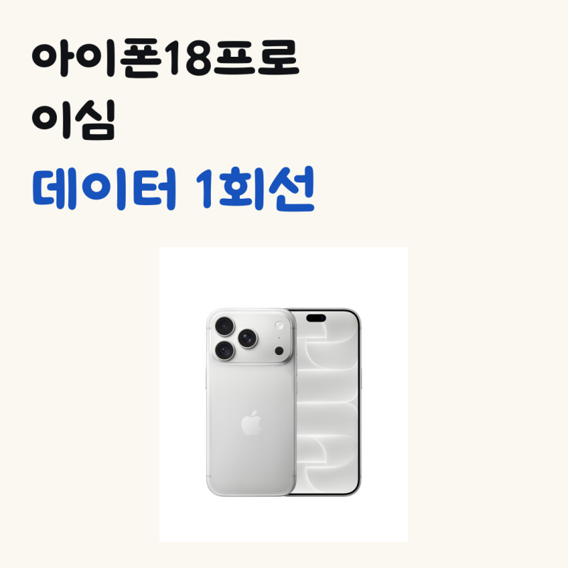 아이폰18프로 이심, 두 회선과 데이터 한 회선은 달라요