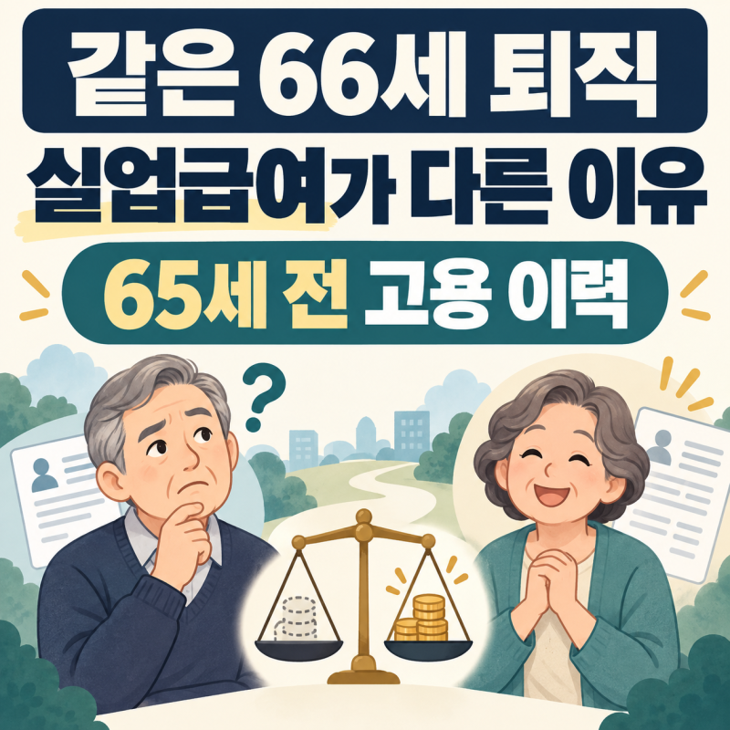같은 66세 퇴직인데 실업급여가 다르다? 생일보다 먼저 보는 고용 이력