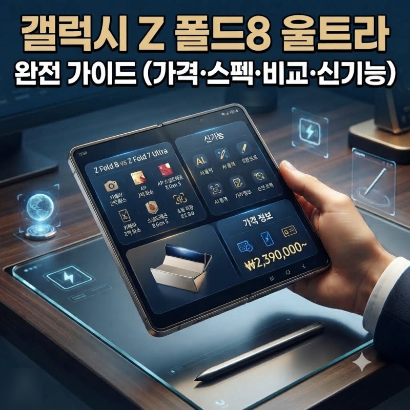갤럭시 Z 폴드8 울트라 완전 가이드 (가격·스펙·비교·신기능)