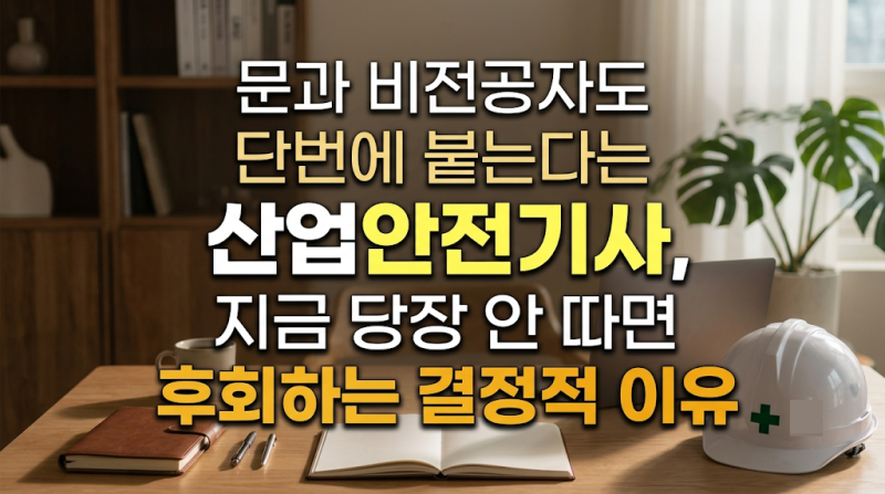 문과 비전공자도 단번에 붙는다는 산업안전기사, 지금 당장 안 따면 후회하는 결정적 이유