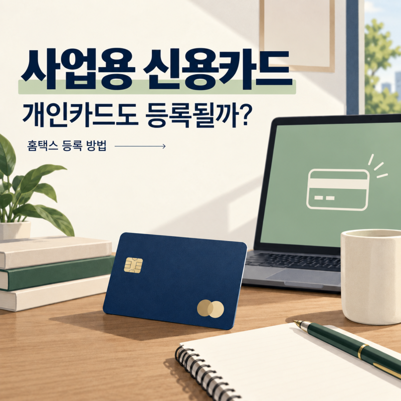 사업용 신용카드 등록 방법｜개인카드도 홈택스에 등록할 수 있을까요?