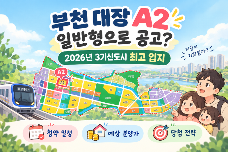 부천 대장 A2 하우스토리 청약 일정 예상 분양가 당첨 전략