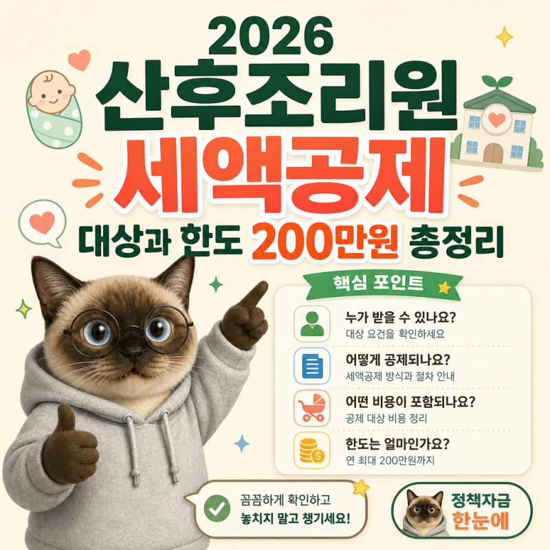 2026 산후조리원 세액공제 대상과 한도 200만원 총정리