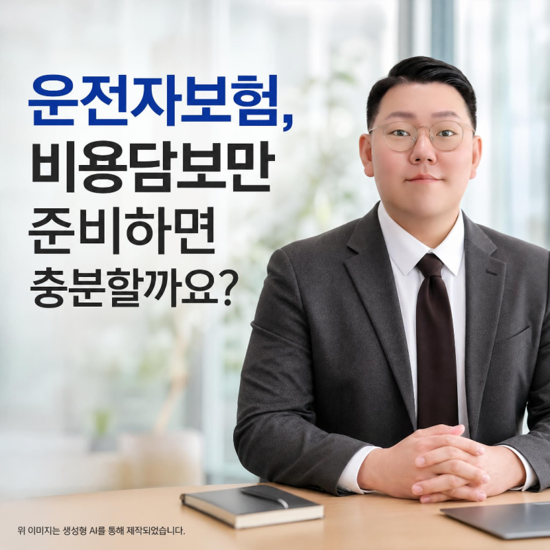 운전자 보험 비용 담보만 준비하면 충분할까요?