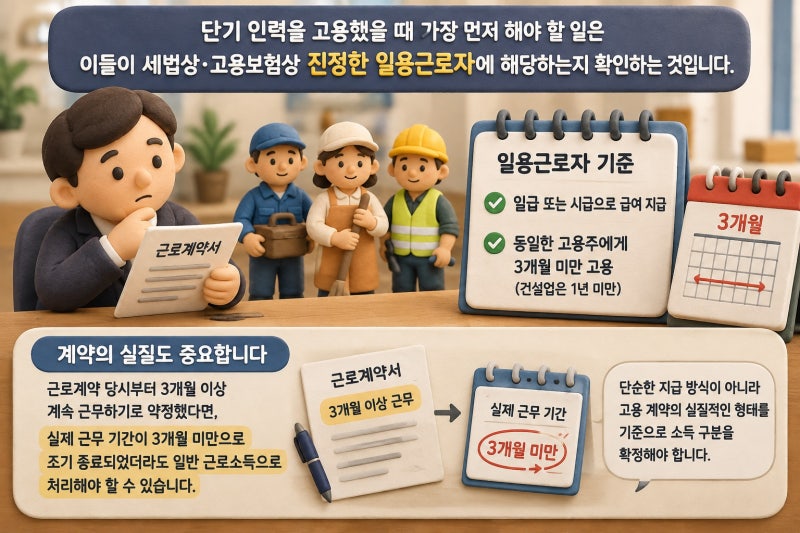 일용근로자 신고 완벽 가이드: 근로내용 확인 신고와 지급명세서의 차이점 및 실무 총정리