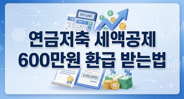 연금저축 세액공제 한도 600만원 IRP 포함 환급액 계산하는 법